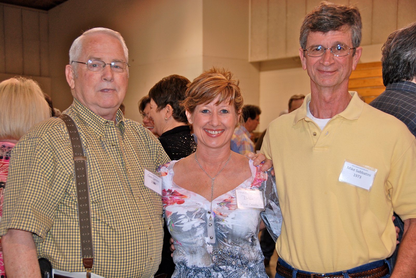 Clem Lamkin '55, Debbie Mc Daniel Rogers '76, Mike Sabbatini '73.JPG