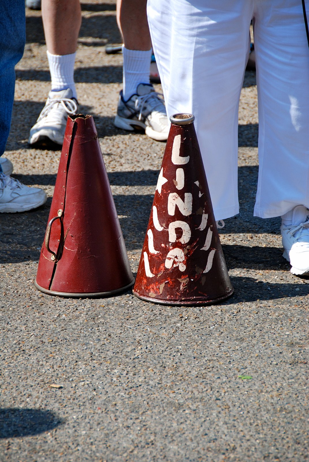 Linda Carollo's original cheerleading bull horn.jpg