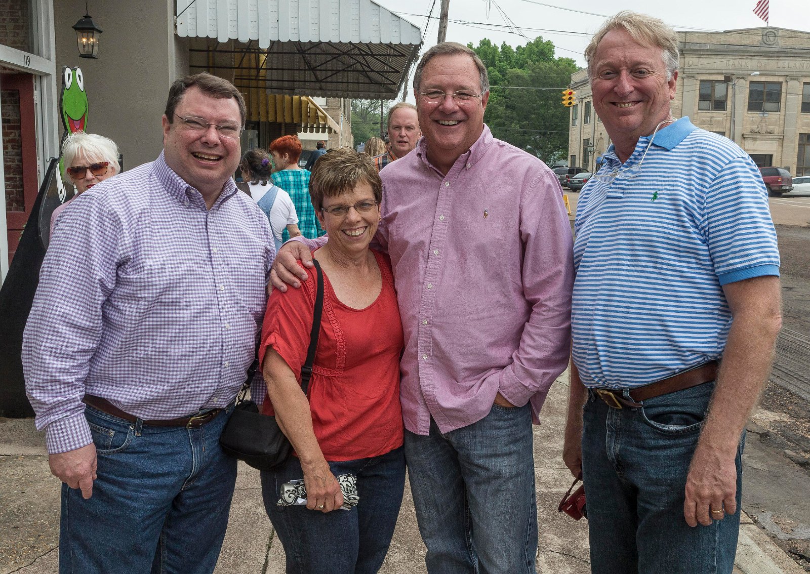 LHS2015Reunion002.jpg - Ian Richardson, Greg's  wife Melinda, Greg Holder, and Brad Ward.